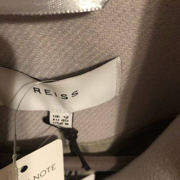 REISS Belted Longline Coat in Parchment.sold‼️‼️ - Picture 6 of 8